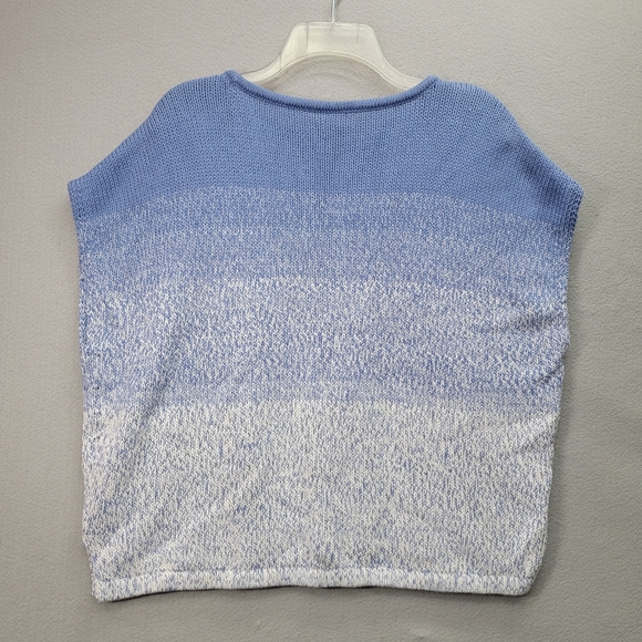 VINCE OMBRE BLUE COCOONO MARLED KNIT SWEATER TOP, SIZE XS - Picture 4 of 8